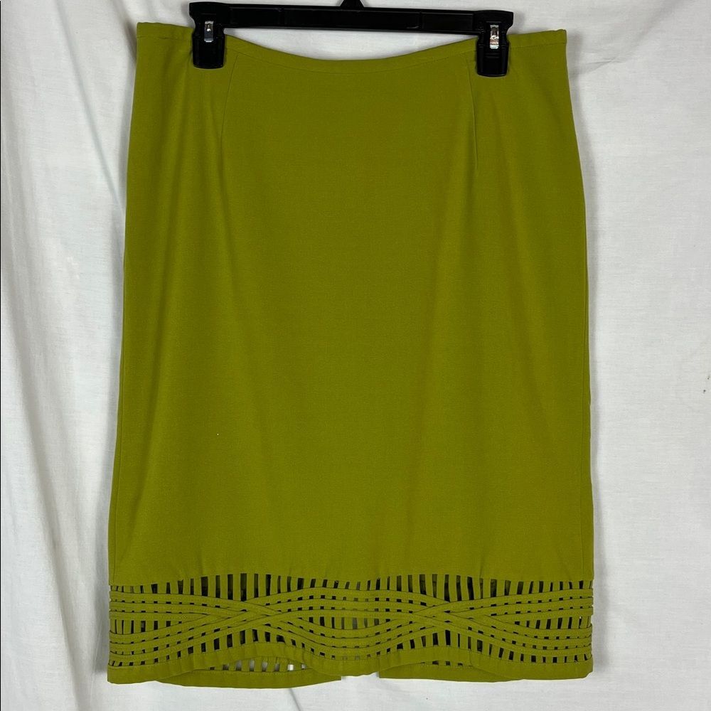 Light Olive Green Monroe and Main 2 Piece Suit with Lattice Trim - Picture 6 of 8
